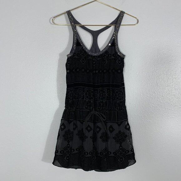 Free People Mini Dress Velvet Dress - Picture 1 of 6